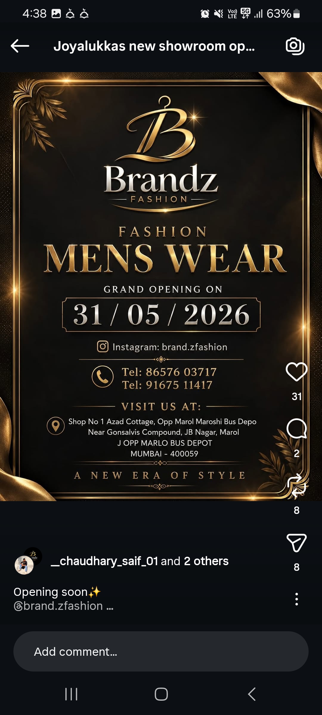 Brandz Fashion  GRAND OPENING