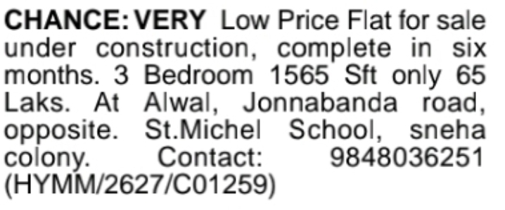 💰 Budget-Friendly 3BHK – Alwal