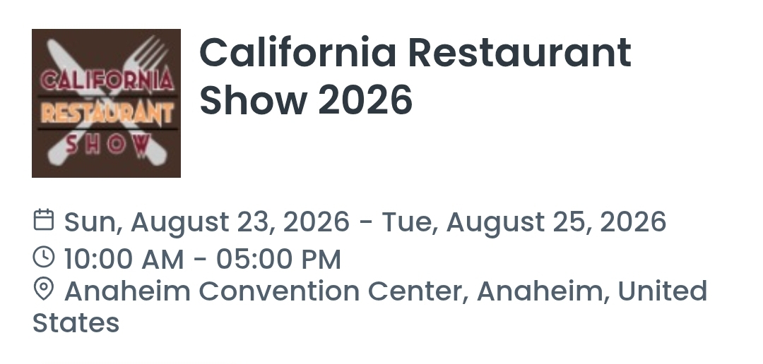 California Restaurant Show 2026