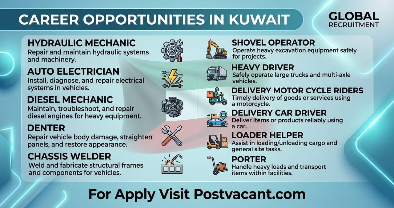 Career Opportunities in Kuwait – Multiple Vacancies