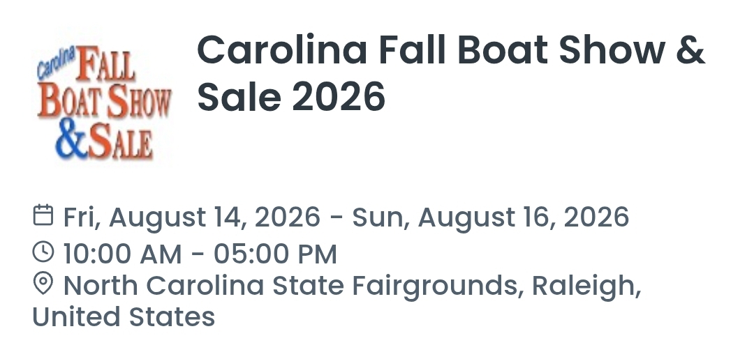 Carolina Fall Boat Show & Sale 2026