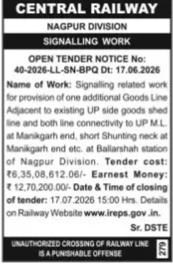 Central Railway Nagpur Division, Central Railway