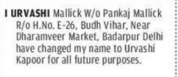 CHANGE OF NAME
