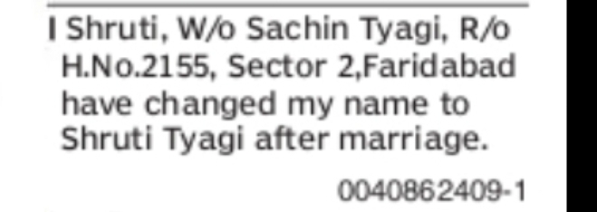 CHANGE OF NAME