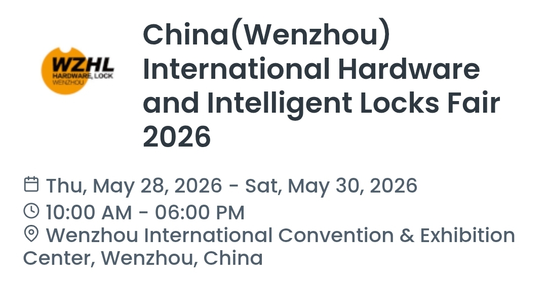 China(Wenzhou) International Hardware and Intelligent Locks Fair 2026
