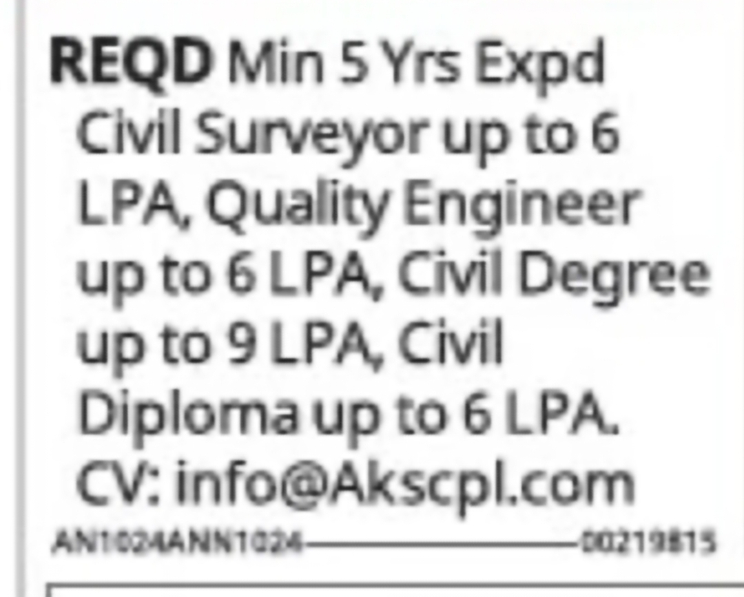 Civil Engineering Jobs – Multiple Positions