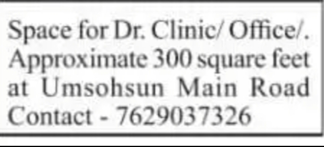 Clinic / Office Space for Rent – Umsohsun Main Road