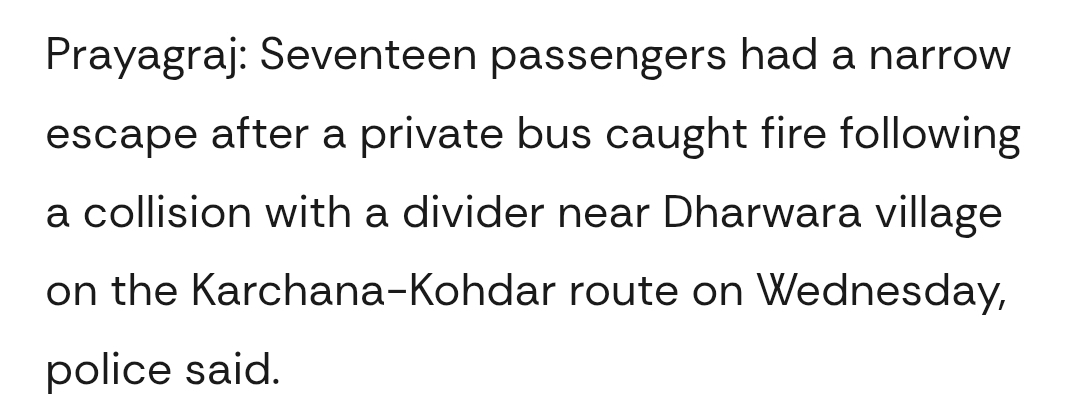 Close shave for 17 passengers after bus catches fire