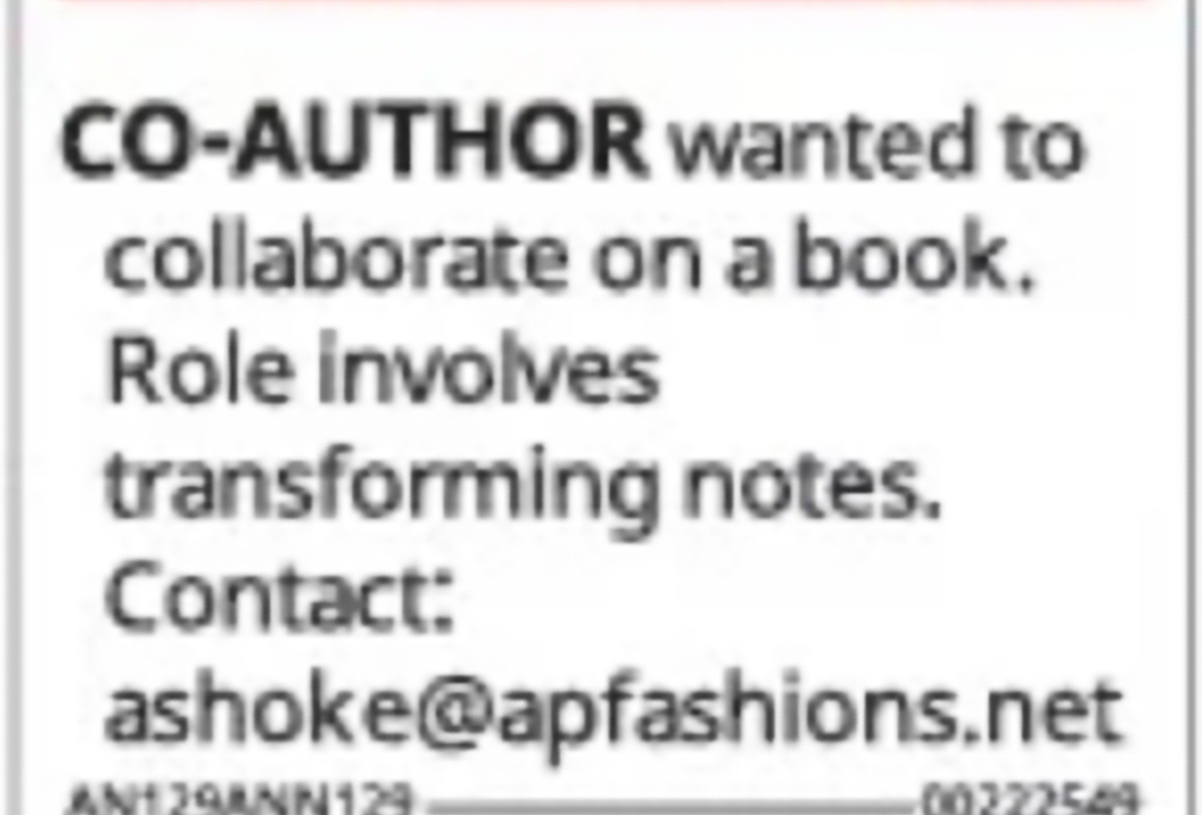 Co-Author Wanted for Book Project