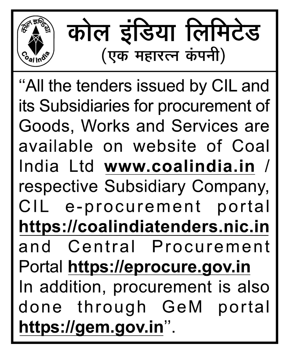 Coal India Limited Tender Information – Procurement Opportunities