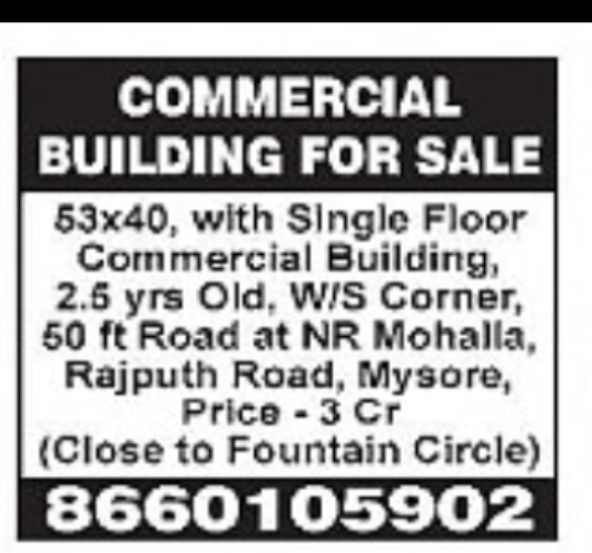 Commercial Building for Sale – NR Mohalla, Mysore