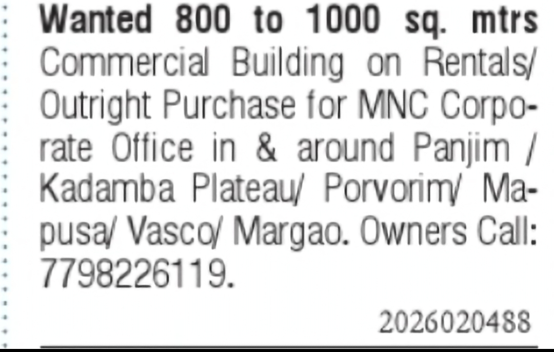 Commercial Building Required for Corporate Office