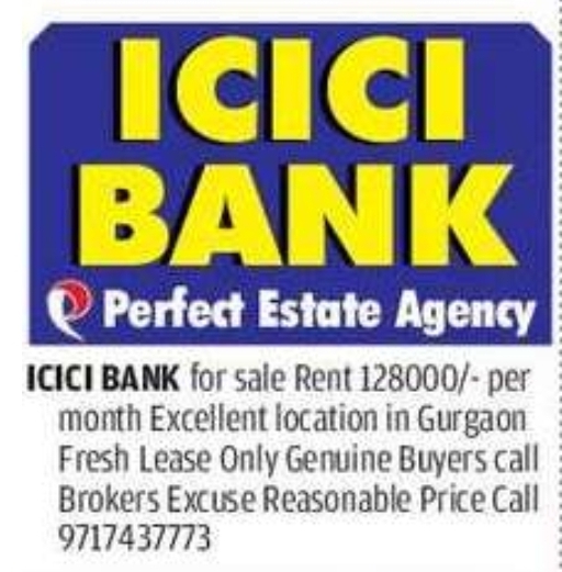 🏢 Commercial Property – ICICI Bank (For Sale / Rent)