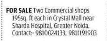 🏬 Commercial Shops for Sale – Crystal Mall, Greater Noida