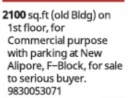 Commercial Space for Sale – New Alipore, Kolkata