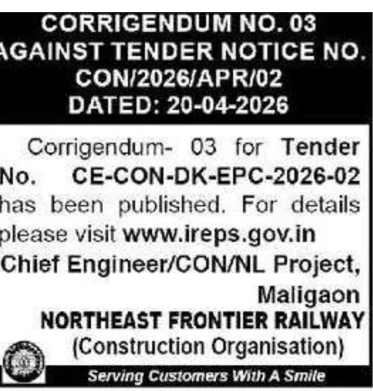 CORRIGENDUM NOTICE