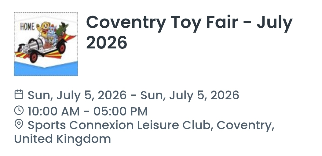 Coventry Toy Fair - July 2026
