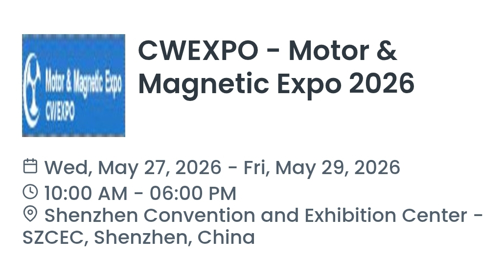 CWEXPO - Motor & Magnetic Expo 2026
