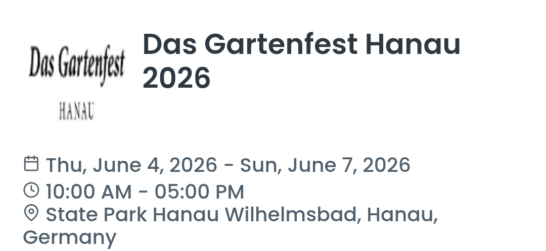 Das Gartenfest Hanau 2026