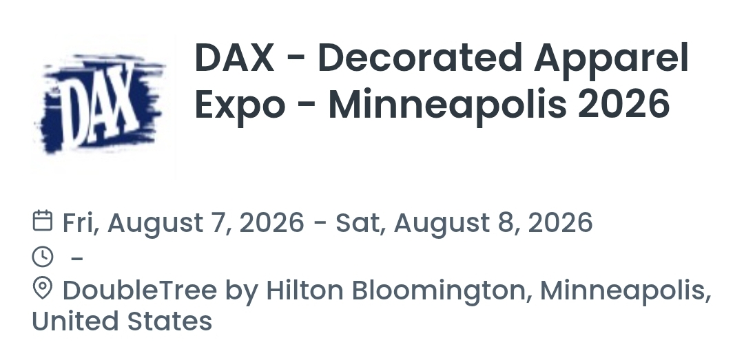 DAX - Decorated Apparel Expo - Minneapolis 2026