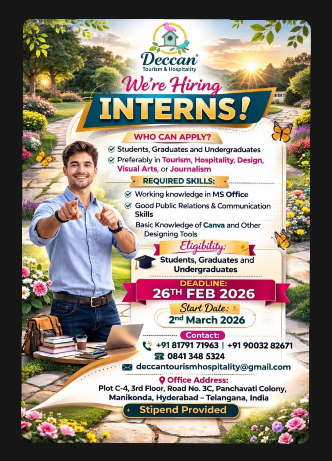 Deccan Tourism & Hospitality – Interns
