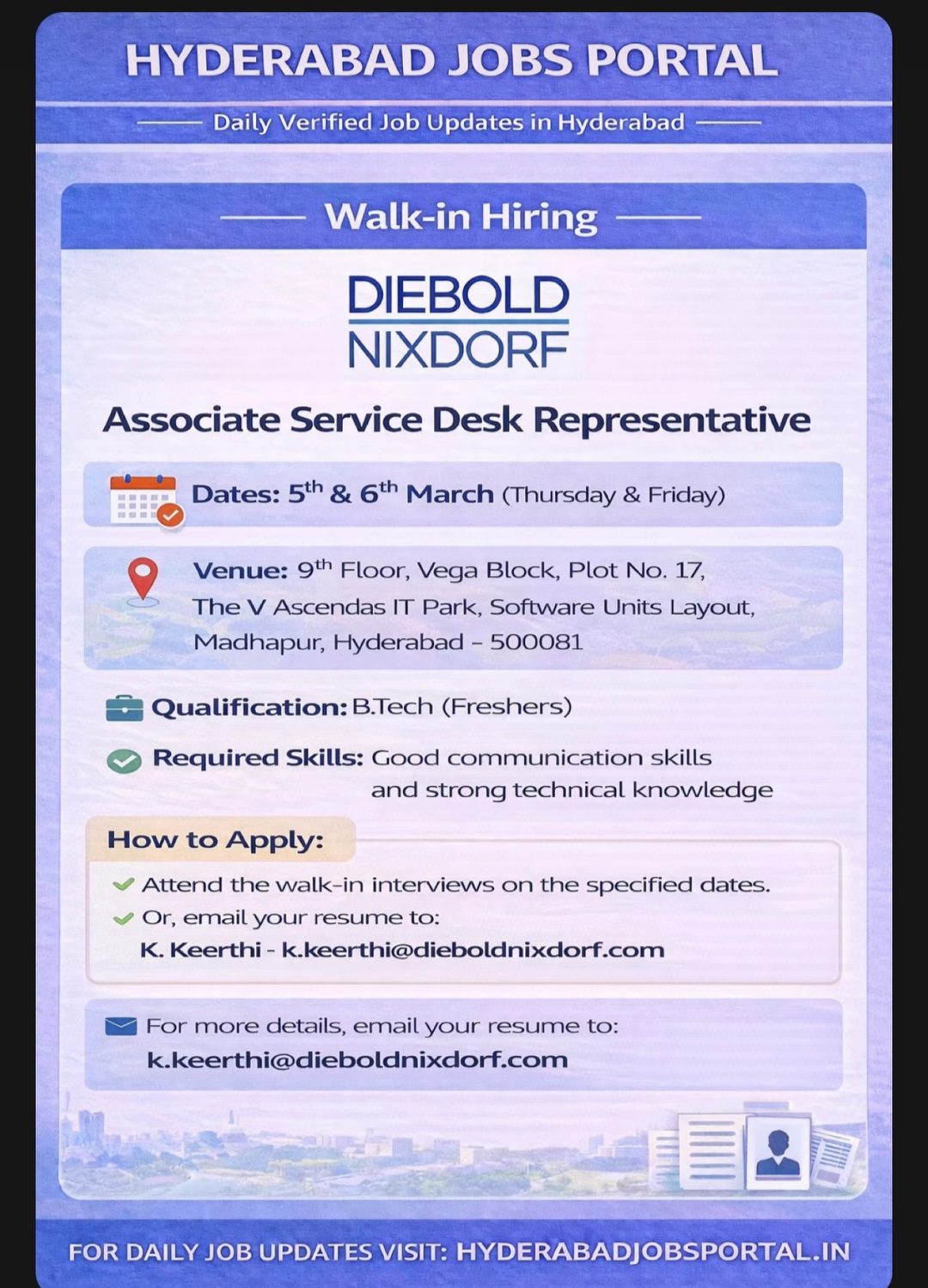DIEBOLD NIXDORF – Walk-in Hiring