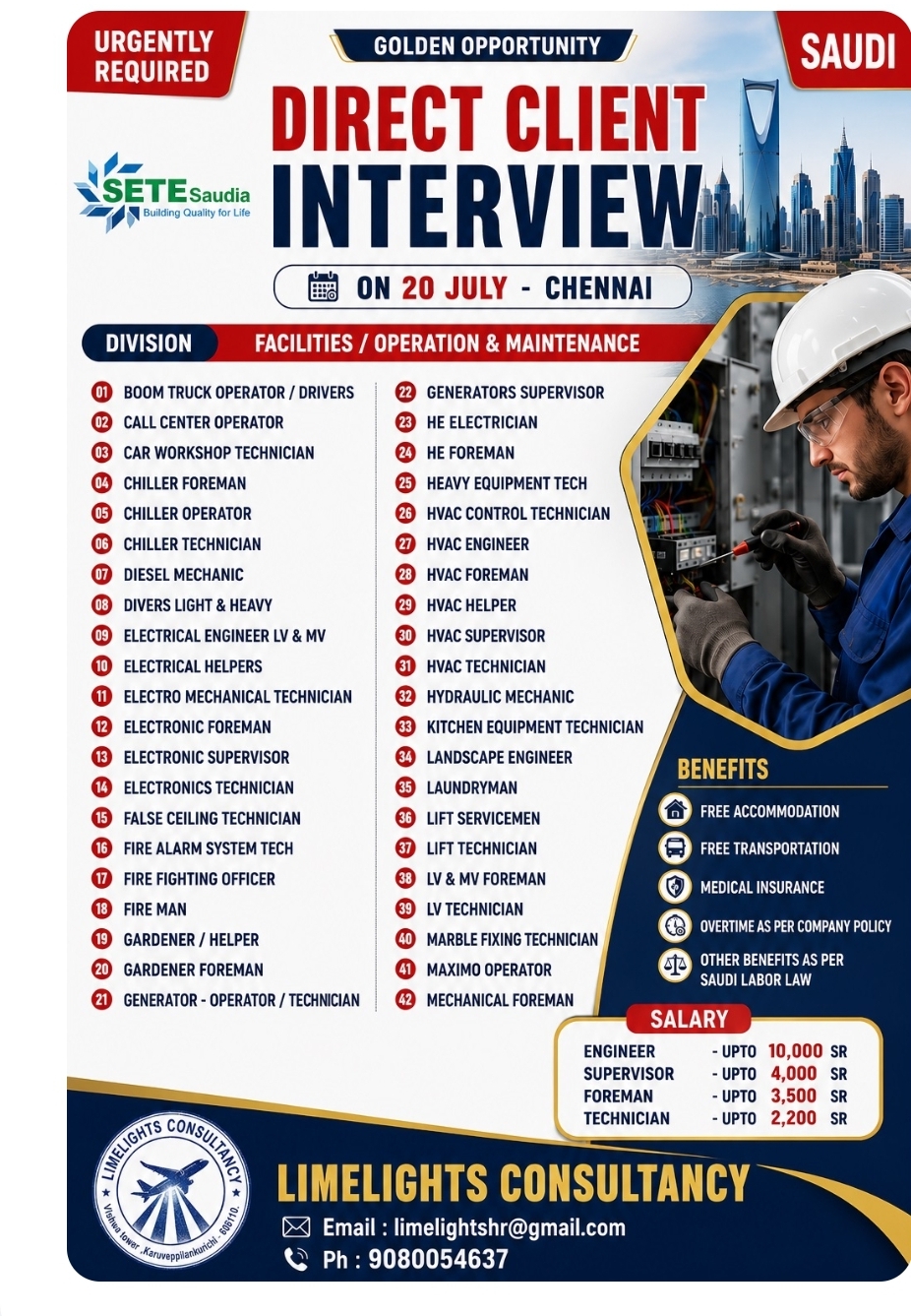 Direct Client Interview - Facilities/Operation & Maintenance