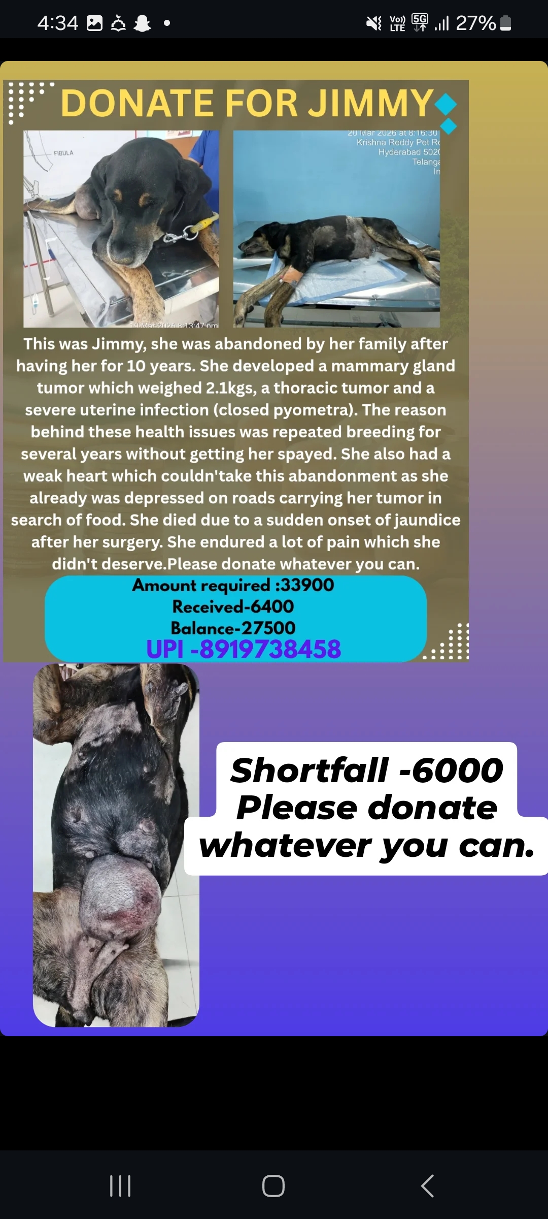 DONATION APPEAL FOR JIMMY 💔