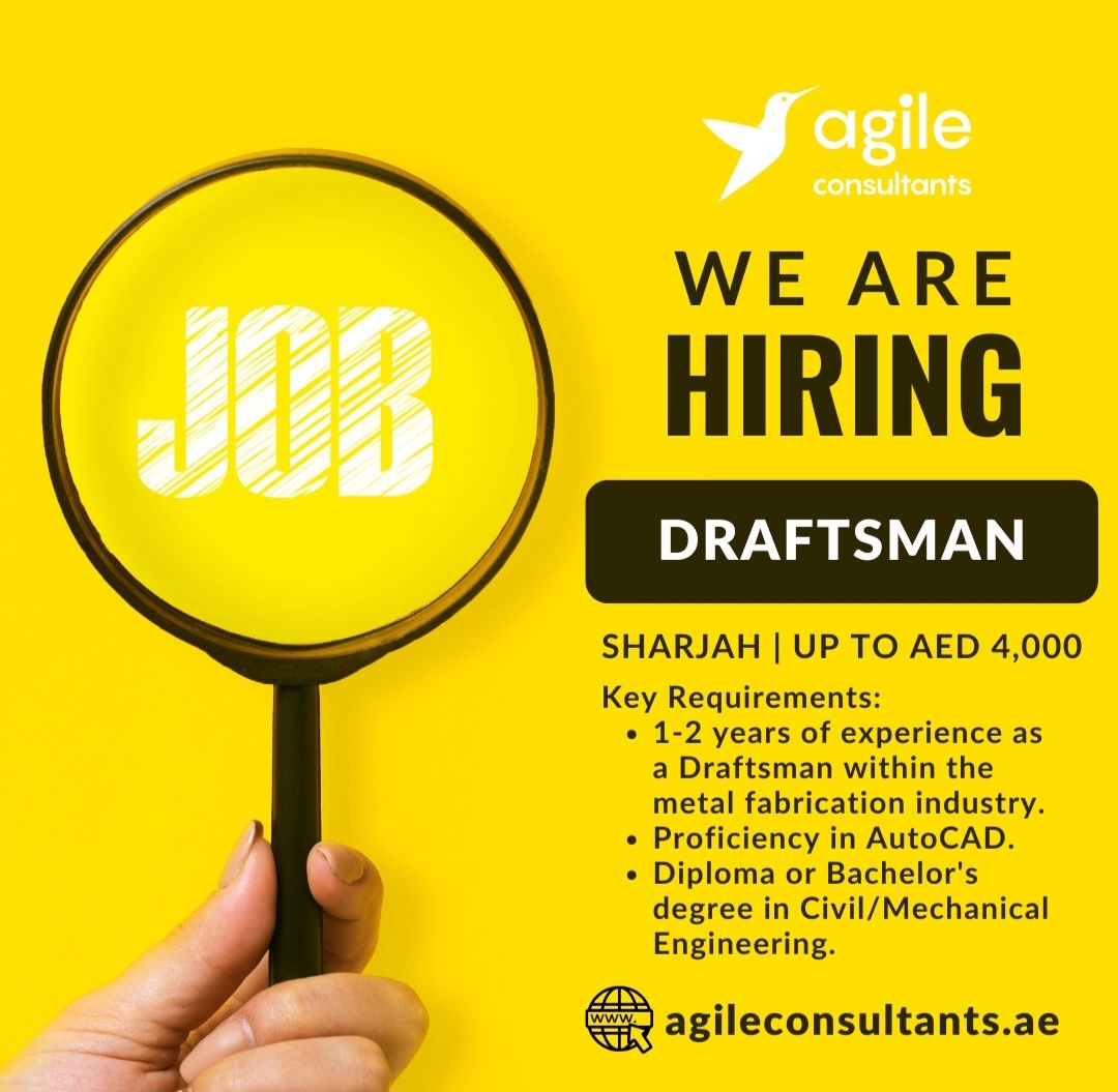 Draftsman Job Opening | Sharjah, UAE