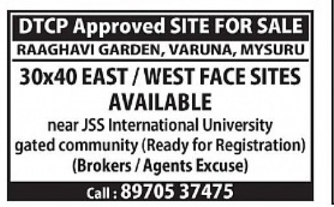 DTCP Approved Sites for Sale – Raaghavi Garden, Varuna, Mysuru