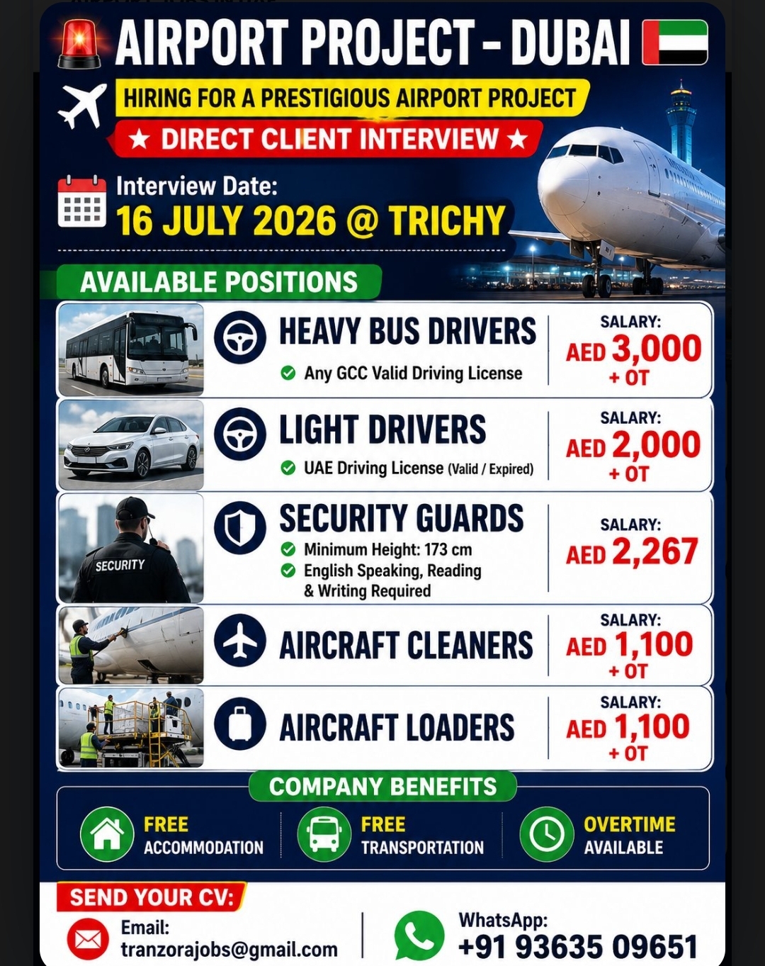 Dubai Airport Project Hiring – Direct Client Interview