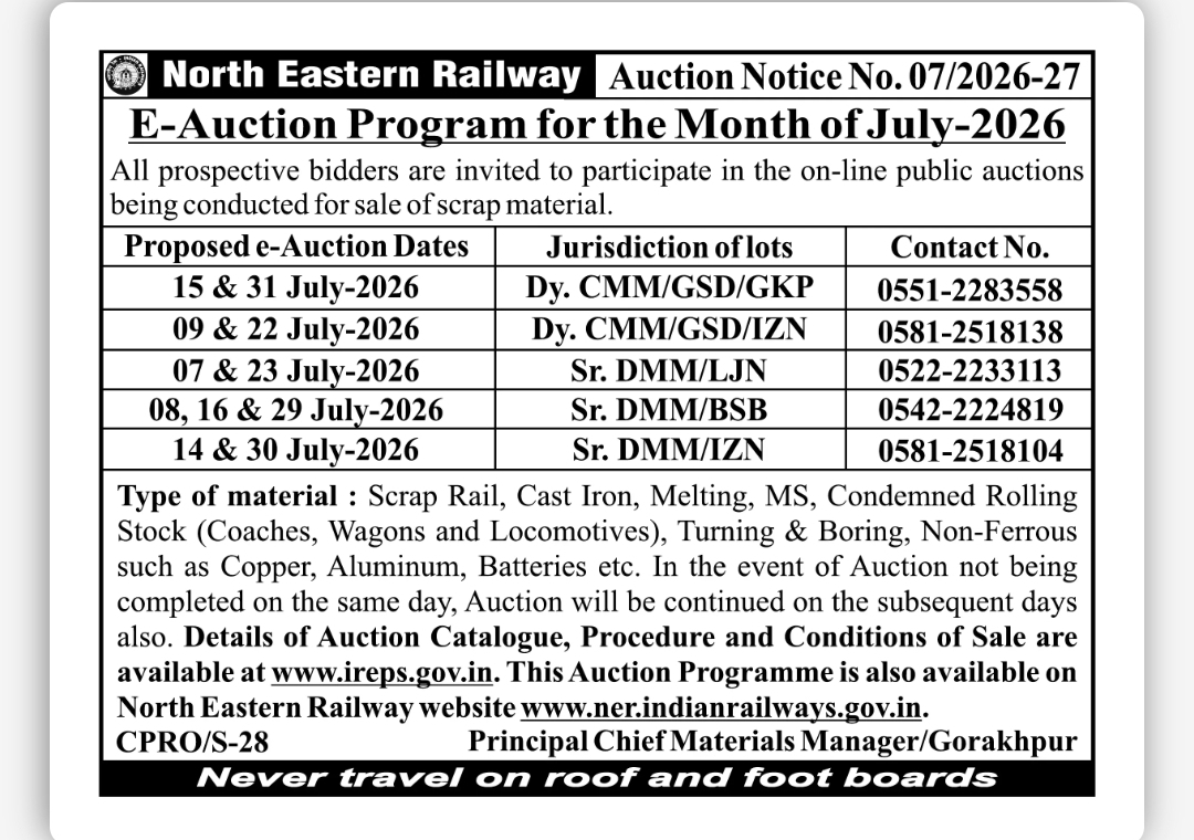 E-Auction Program for July 2026