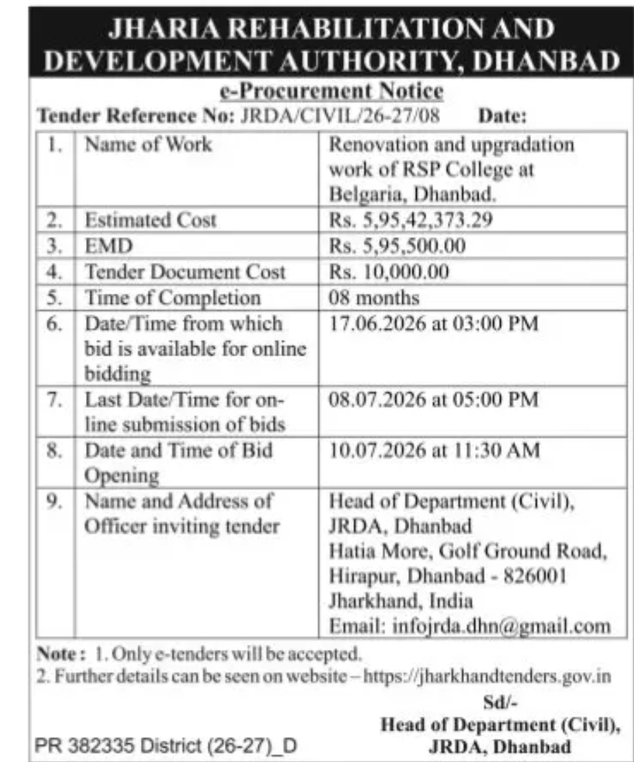E-Procurement Notice