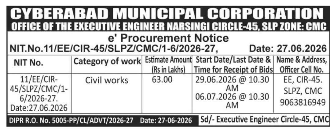 E-Procurement Notice