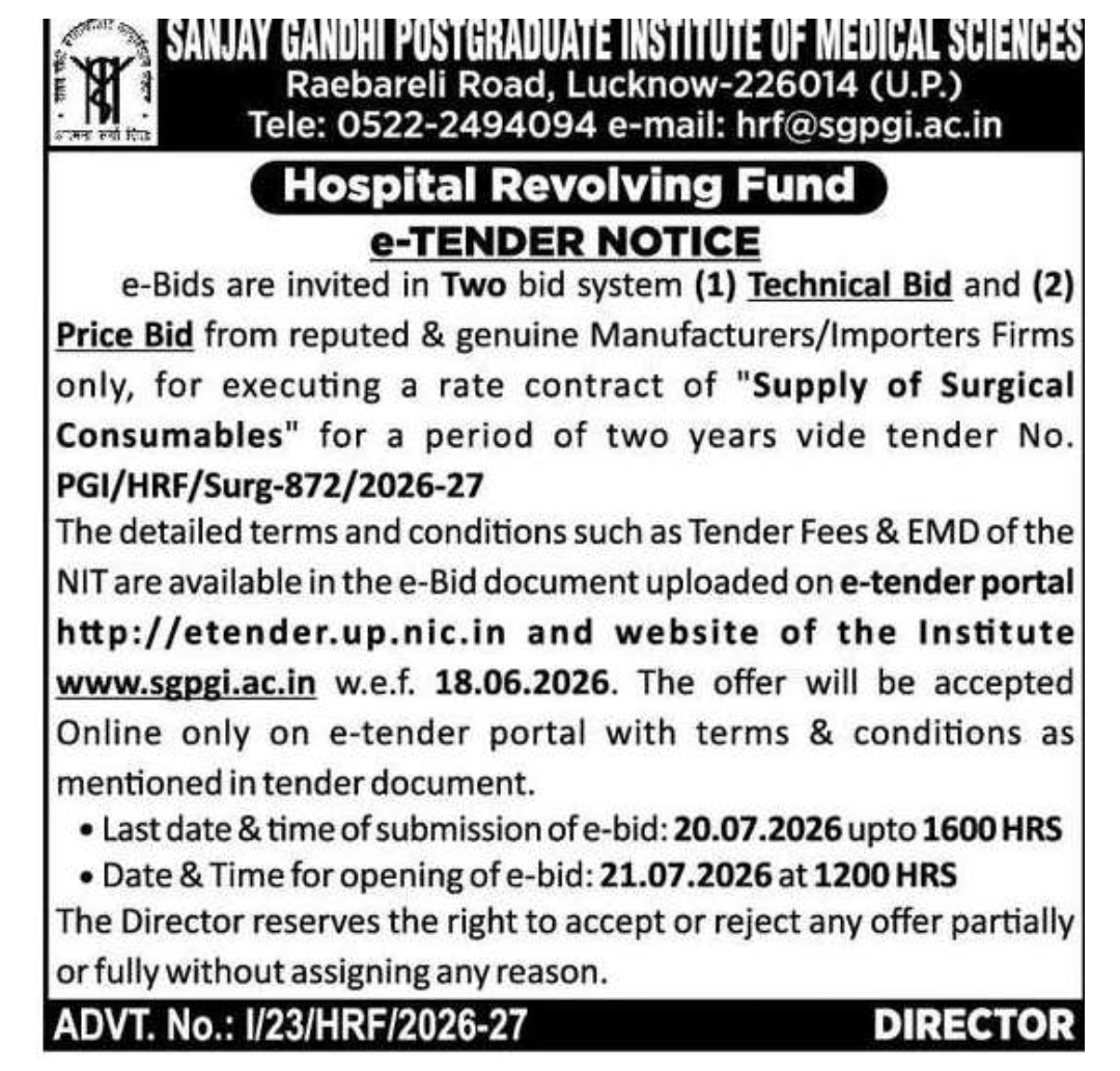 E-Tender Notice