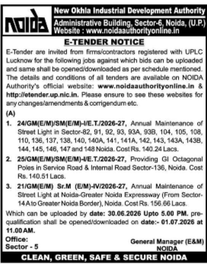 E-TENDER NOTICE