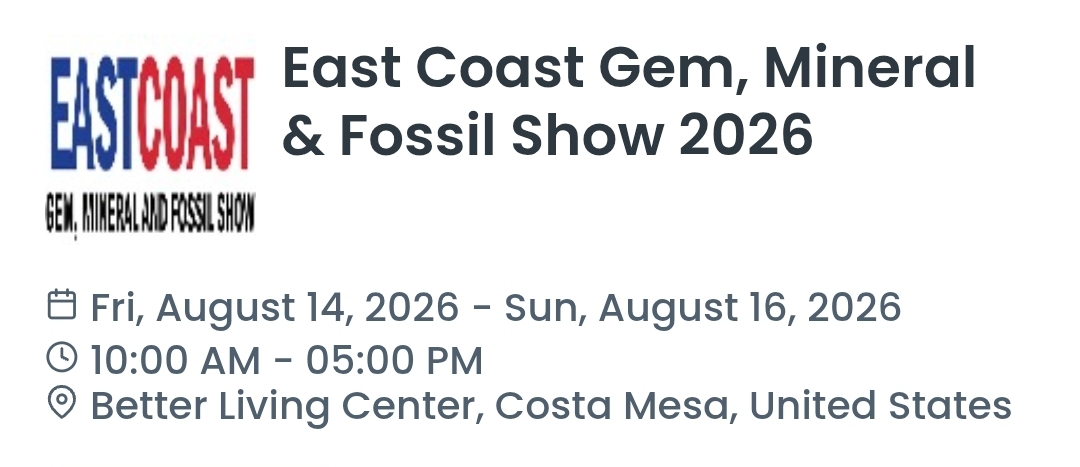 East Coast Gem, Mineral & Fossil Show 2026