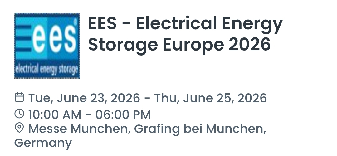 EES - Electrical Energy Storage Europe 2026
