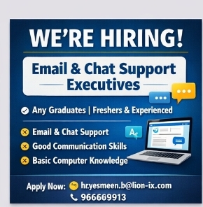 📧 Email & Chat Support Executive – Lion-IX LLP