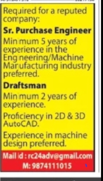Engineering & Drafting Positions – Reputed Company