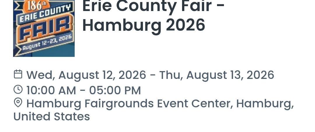 Erie County Fair - Hamburg 2026
