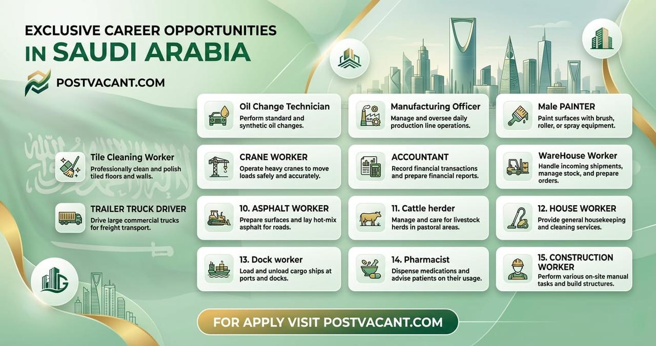 EXCLUSIVE CAREER OPPORTUNITIES IN SAUDI ARABIA