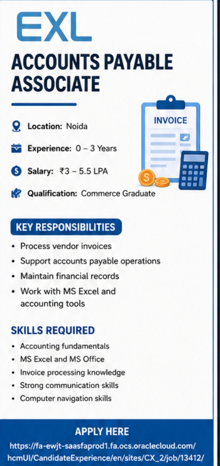 EXL – Accounts Payable Associate