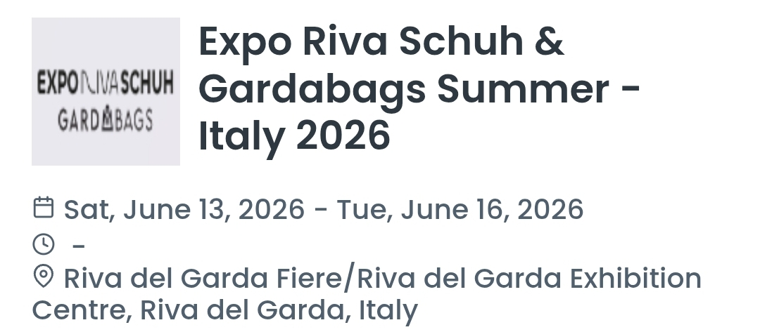 Expo Riva Schuh & Gardabags Summer - Italy 2026
