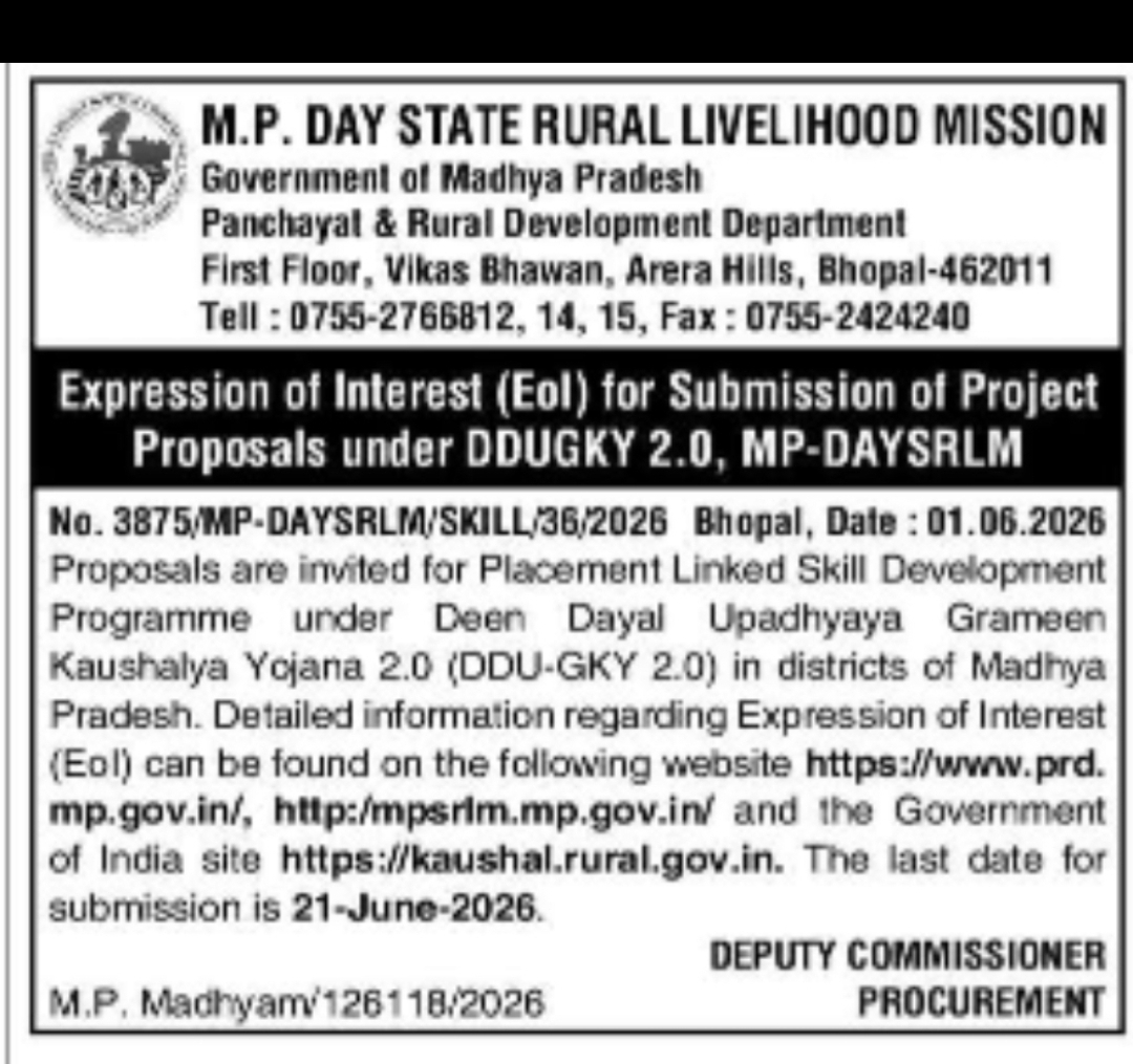 Expression of Interest Notice – MP-DAYSRLM (DDU-GKY 2.0)