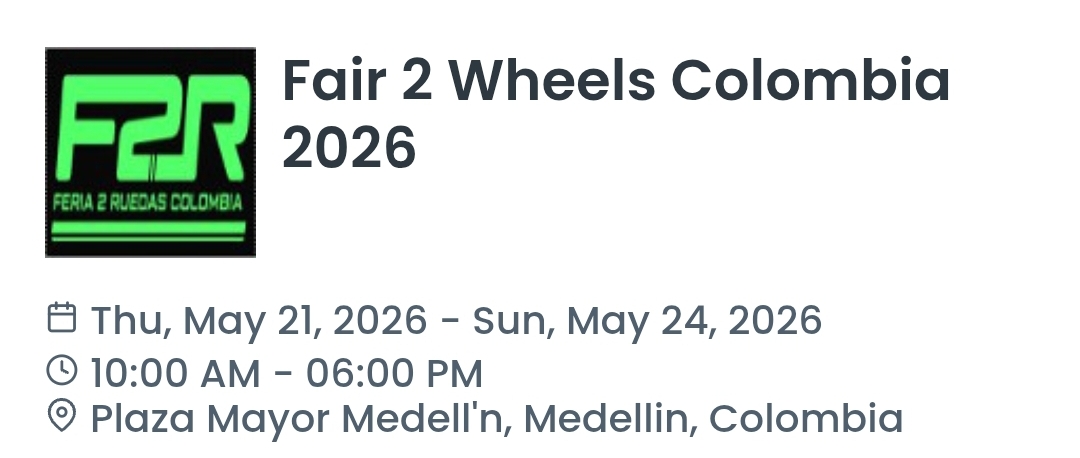Fair 2 Wheels Colombia 2026