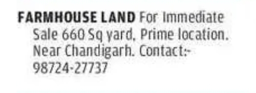 🌿 Farmhouse Land for Sale – Near Chandigarh