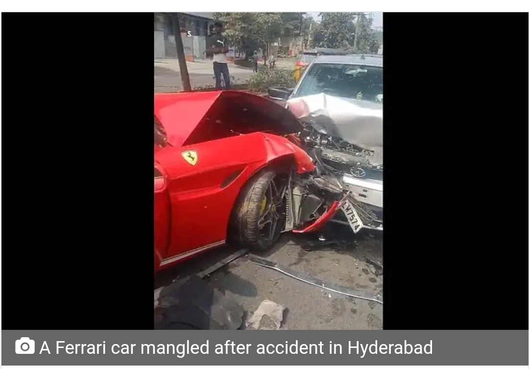 Ferrari crashes in accident in Jubilee Hills, three injured