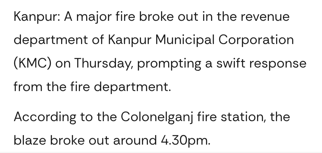Fire breaks out at KMC office