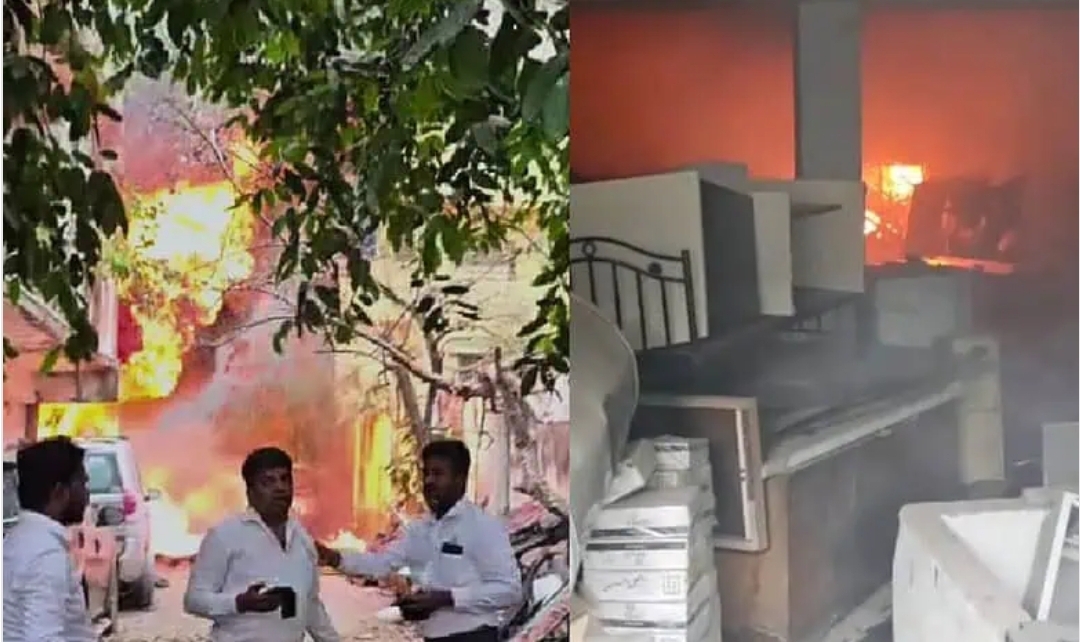 Fire breaks out at Mahindra service centre in Hyderabad’s Amberpet